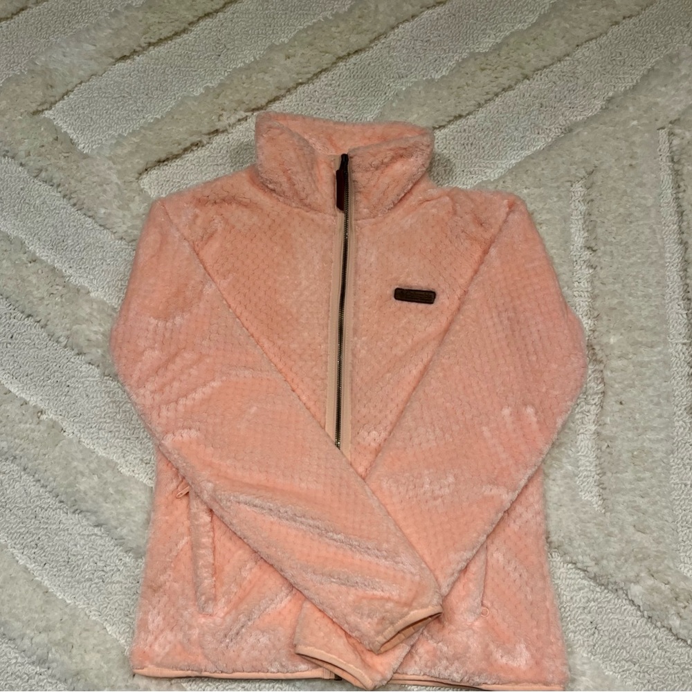 Columbia Peach Pink Sherpa Zip Up
